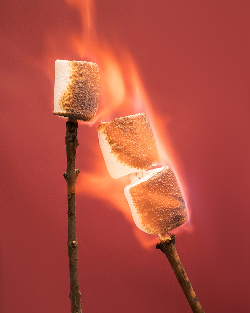 Dandies Vegan Marshmallows on Fire